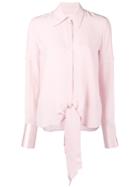 Victoria Victoria Beckham Long-sleeve Fitted Blouse - Pink & Purple