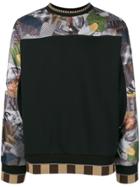 Fendi Colour-block Sweatshirt - Black