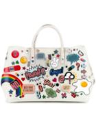 Anya Hindmarch All-over Stickers 'ebury' Tote, Women's, Nude/neutrals