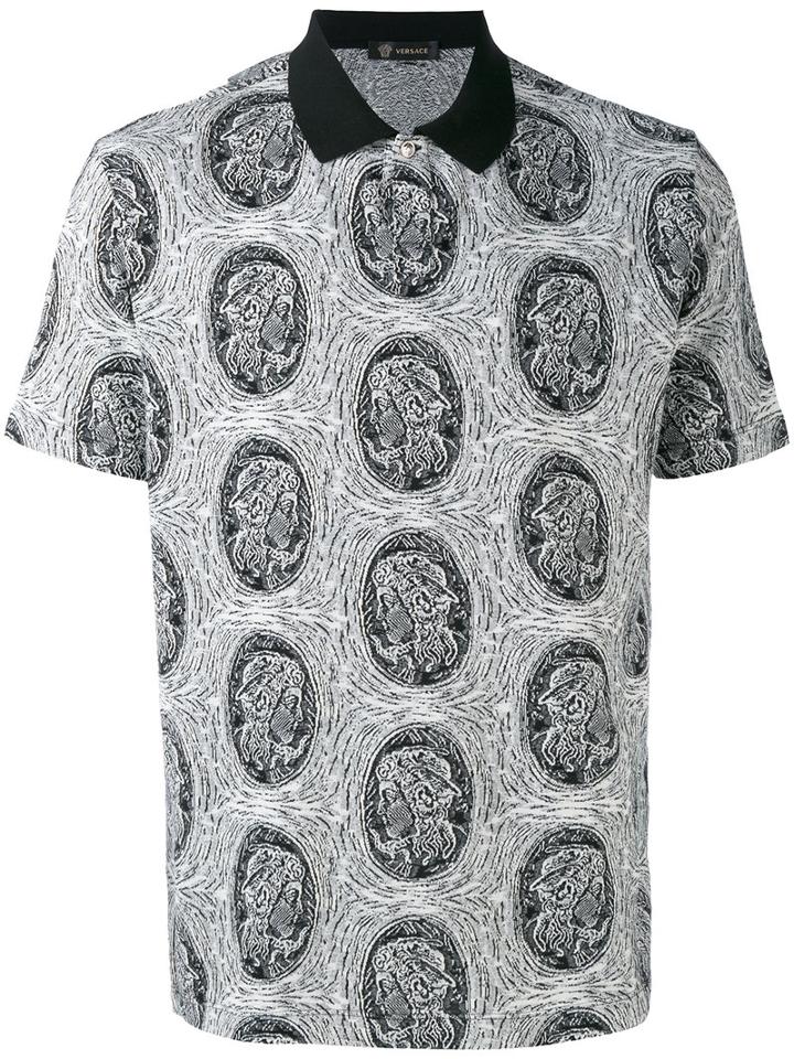 Versace - Logo Polo Shirt - Men - Cotton - M, Grey, Cotton
