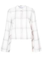 Derek Lam 10 Crosby Long Sleeve Wide Sleeve Cropped Shirt - Pink &
