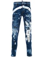 Dsquared2 Tidy Biker Printed Jeans - Blue