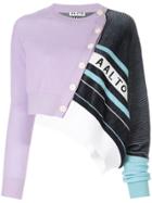 Aalto Cropped Knit Sweater - Purple