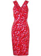 Diane Von Furstenberg Palm Print Dress - Pink