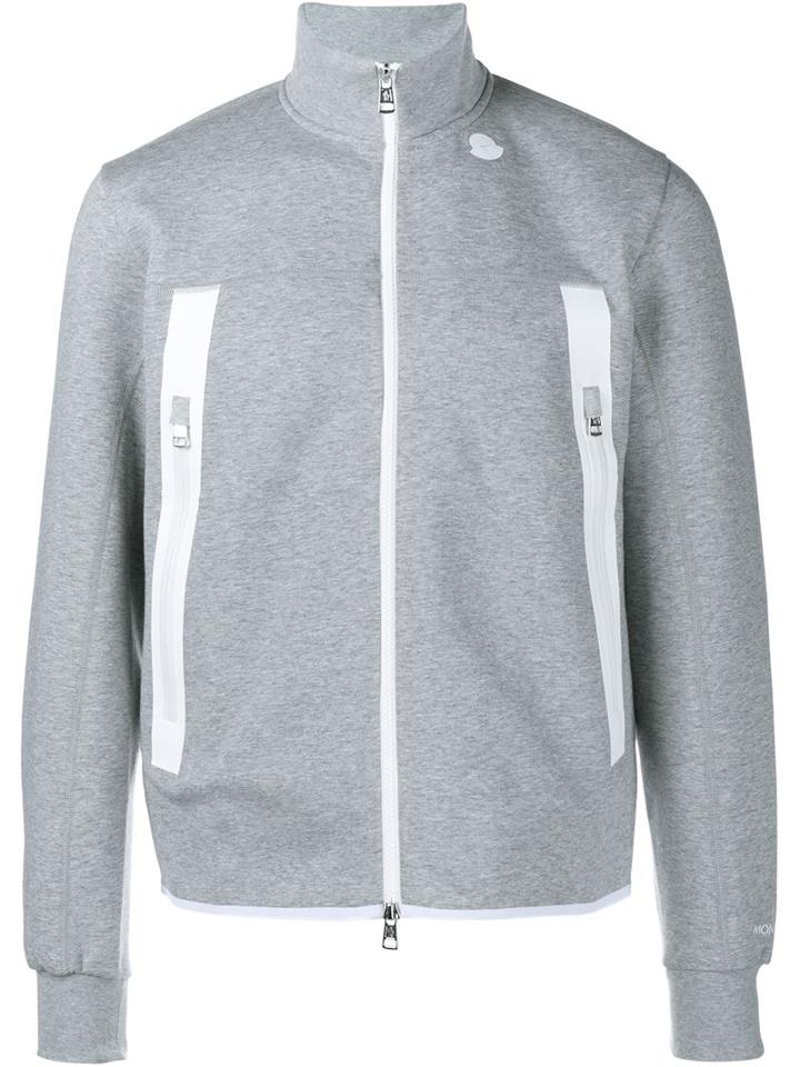 Moncler Zip-up Sweatshirt, Men's, Size: L, Grey, Cotton