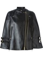 Givenchy Biker Style Cloak - Black