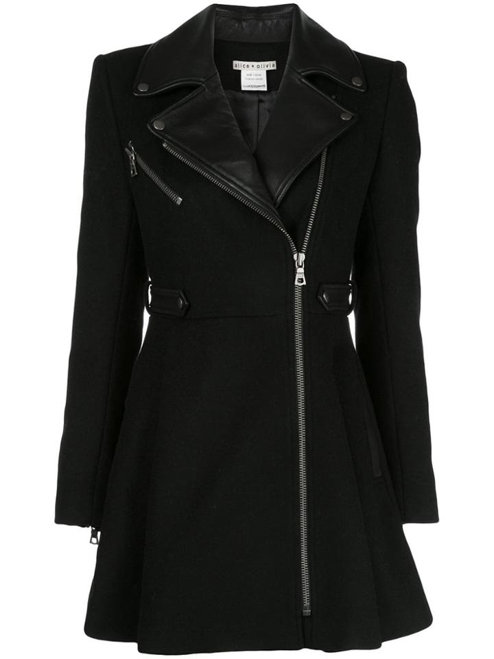 Alice+olivia Cody Biker-style Coat - Black
