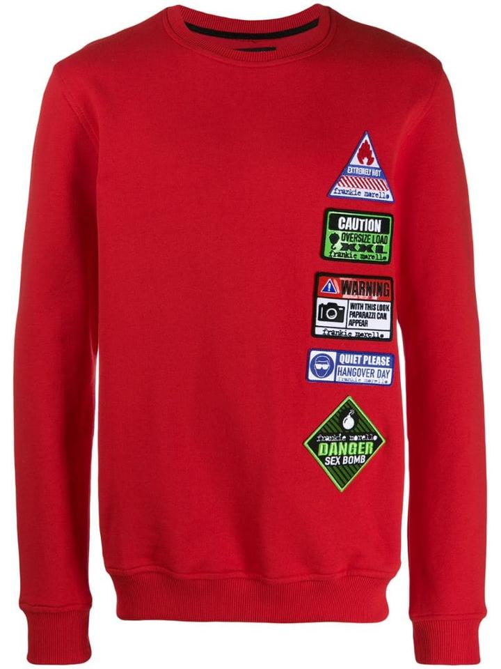 Frankie Morello Embroidered Patch Sweatshirt