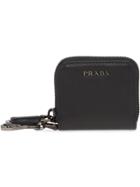 Prada Saffiano Leather Coin Purse - Black