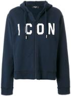 Dsquared2 Icon Embroidered Hoodie - Blue