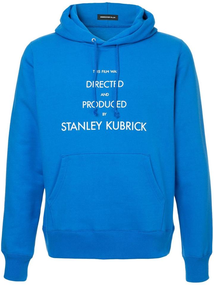 Undercover Slogan Hooded Sweatshirt - Blue
