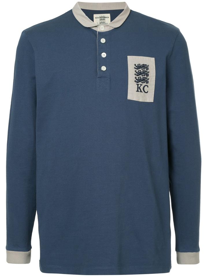 Kent & Curwen Long-sleeve Logo Polo Top - Blue