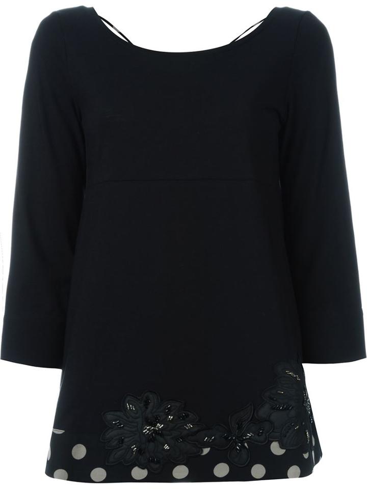 Twin-set Appliqué Flower Blouse