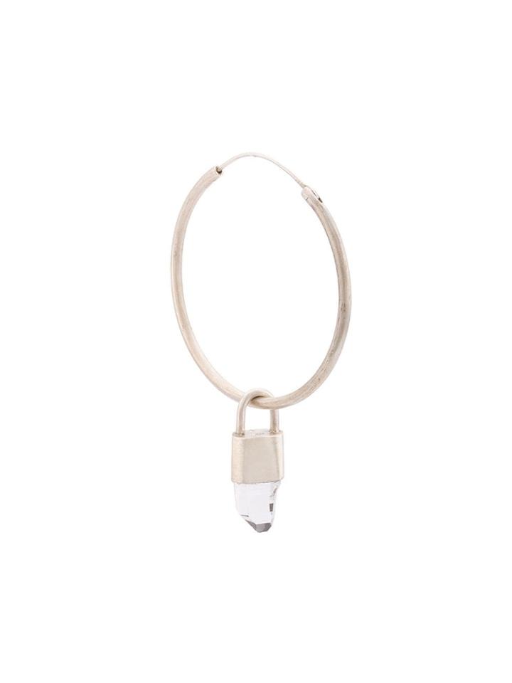 Parts Of Four Padlock Hoop Earring - Metallic