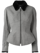 Thierry Mugler Vintage Houndstooth Jacket, Women's, Size: 38, Black