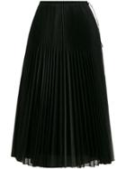 Fendi Pleated Organza Skirt - Black