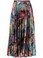 Sachin & Babi Floral Print Pleated Skirt - Multicolour