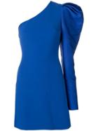 David Koma One Shoulder Gigot Dress - Blue