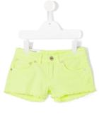 Dondup Kids Frayed Hem Denim Shorts, Girl's, Size: 12 Yrs, Green