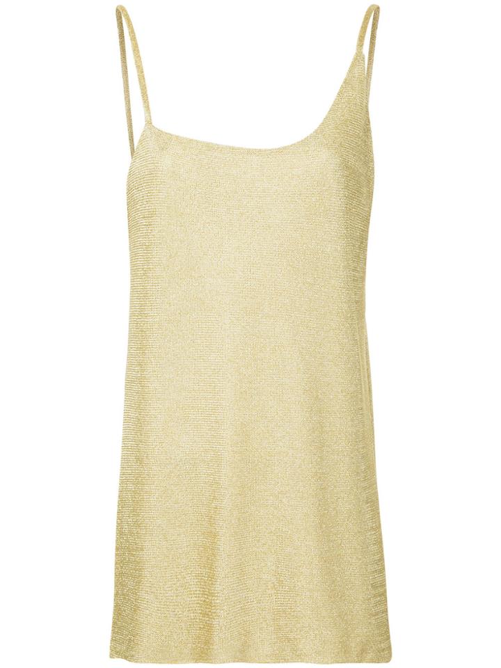 Kacey Devlin Asymmetric Side Split Vest - Metallic