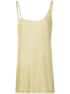 Kacey Devlin Asymmetric Side Split Vest - Metallic