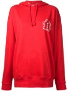 G.v.g.v.flat - Printed Hoodie - Women - Cotton - One Size, Red, Cotton
