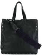 Valentino Garavani Rockstud Rolling Shopper Tote - Black