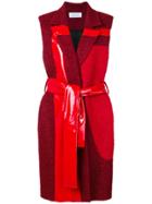Gianluca Capannolo Belted Sleeveless Coat - Red
