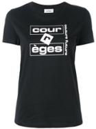Courrèges Logo Print T-shirt, Women's, Size: 1, Black, Cotton