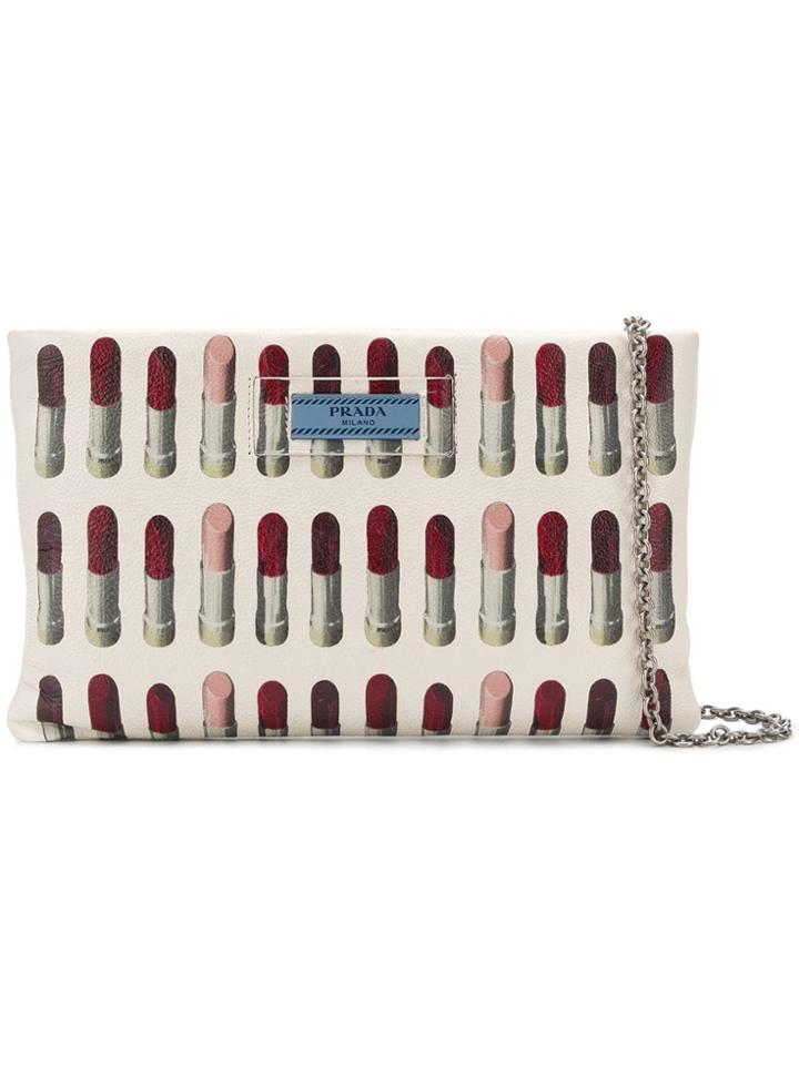Prada Lipstick Print Clutch - Unavailable