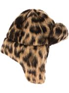 R13 Leopard Trapper Hat - Brown