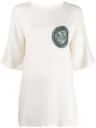 Mr & Mrs Italy Embroidered Patch Top - White