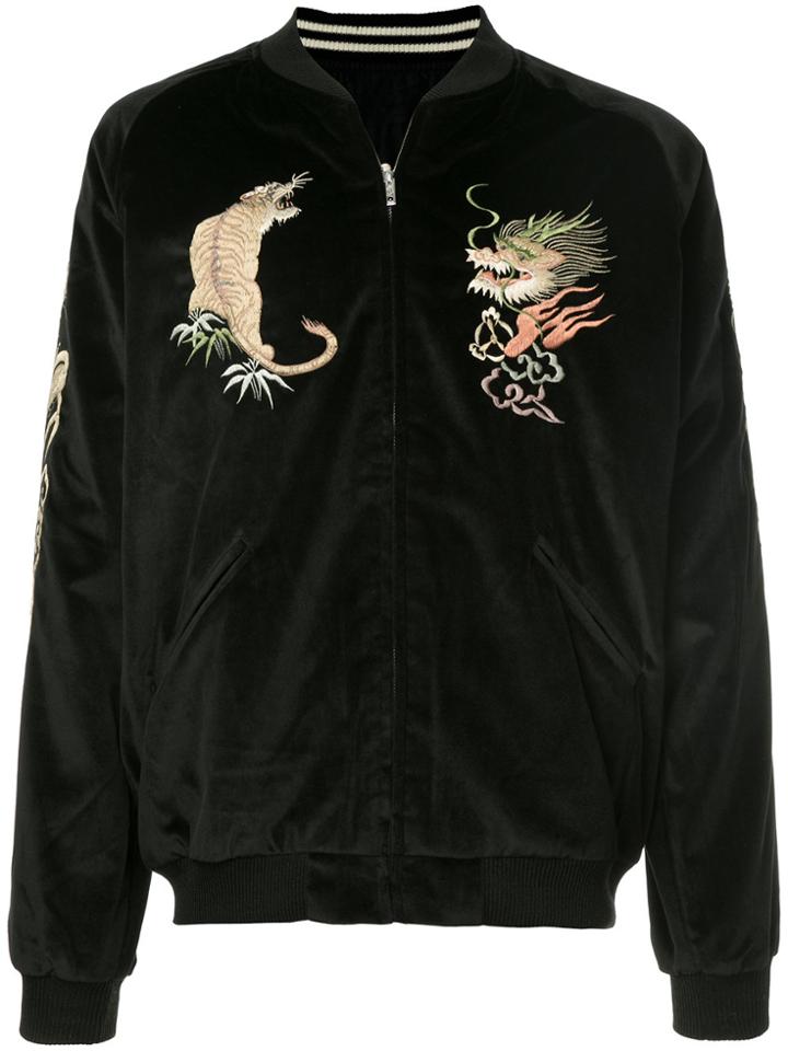 Gold / Toyo Enterprise Suka Japan Bomber Jacket - Black