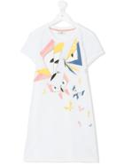 Fendi Kids - Geometric Butterfly Print T-shirt - Kids - Cotton - 14 Yrs, White