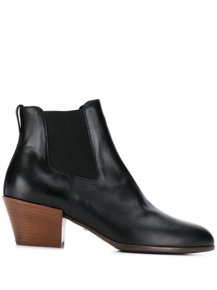 Hogan Elasticated Panel Ankle Boots - Black