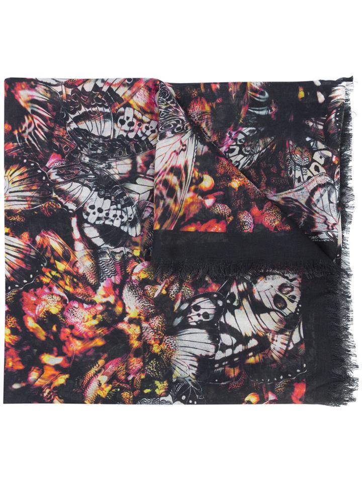 Barbara Bui Butterfly Print Scarf - Blue