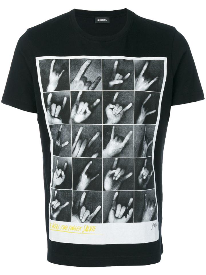 Balmain Tiger Print T-shirt - Pink & Purple