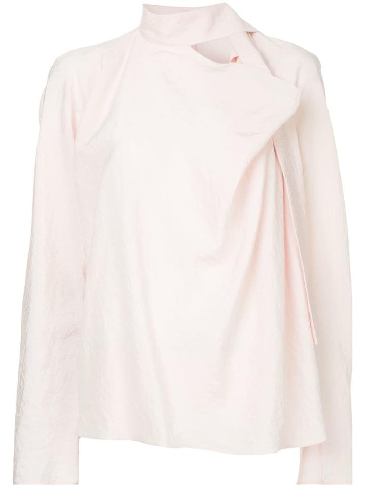 Lemaire Tie Neck Blouse - Pink & Purple