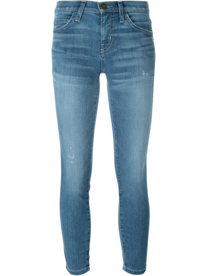Current/elliott Stiletto Skinny Jeans, Women's, Size: 27, Blue, Cotton/polyester/spandex/elastane