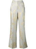 Dondup Printed Straight-leg Trousers - Grey