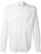 Tonello Pleated Bib Shirt, Men's, Size: 42, White, Cotton