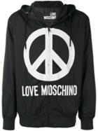 Love Moschino Peace Logo Jacket - Black