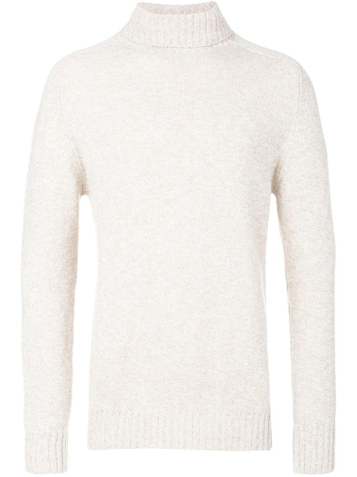 Eleventy Roll Neck Jumper - Nude & Neutrals