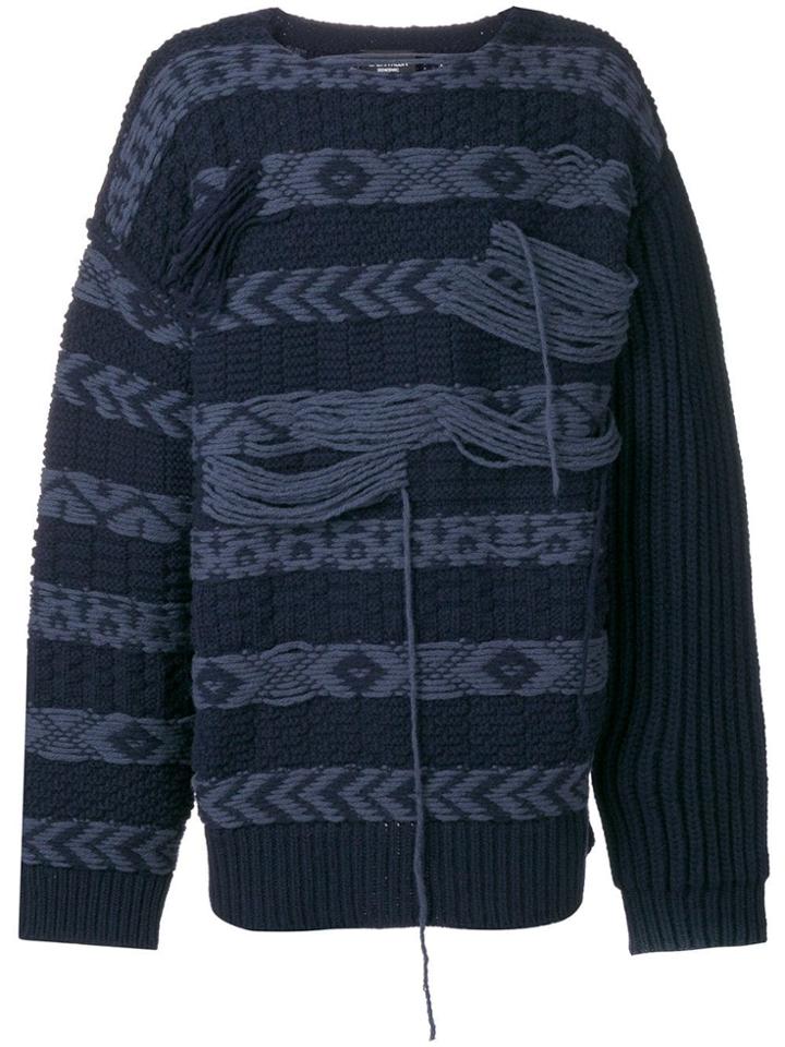Calvin Klein 205w39nyc Oversized Crew-neck Jumper - Blue