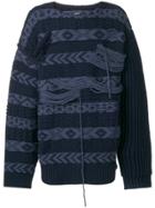 Calvin Klein 205w39nyc Oversized Crew-neck Jumper - Blue