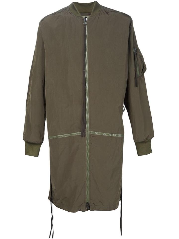 Maharishi Bomber-style Midi Coat