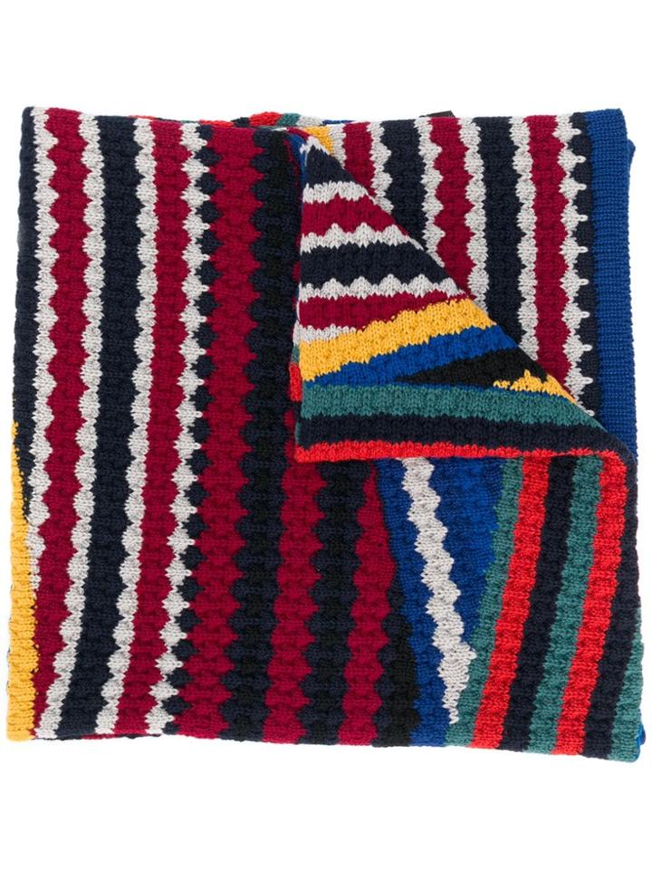 Missoni Stripe Patterned Scarf - Blue