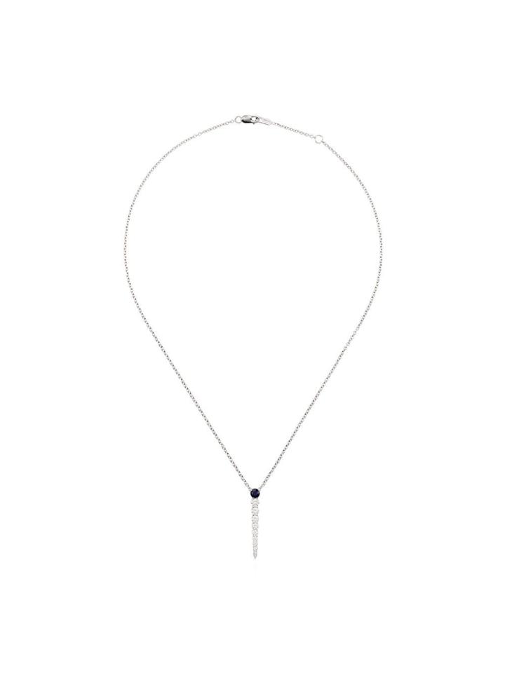 Melissa Kaye 18kt White Gold Aria Diamond And Sapphire Necklace -