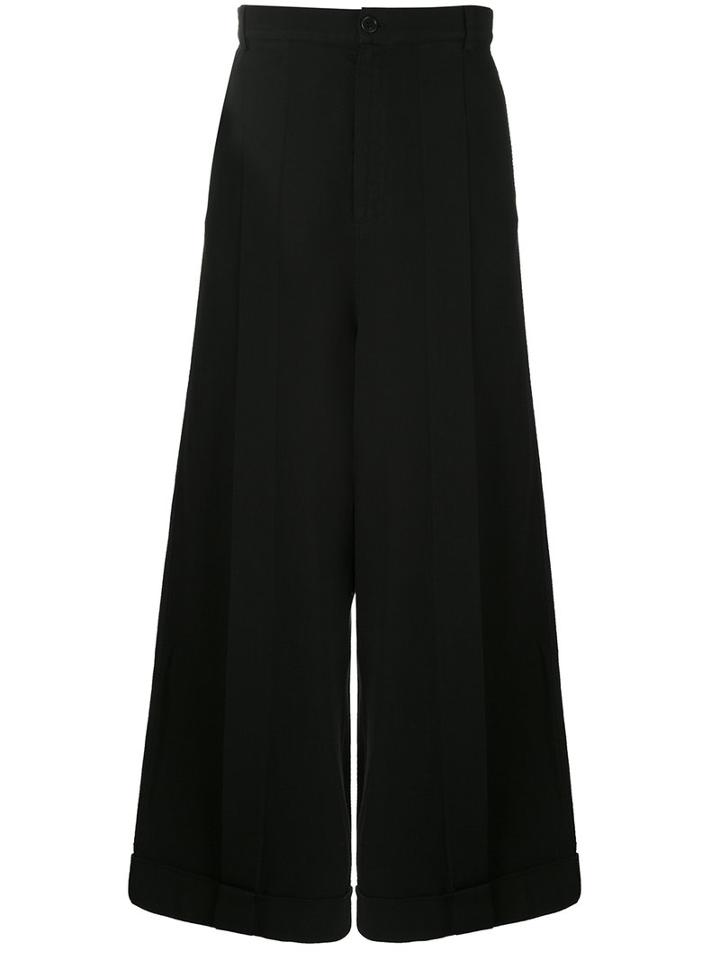 Henrik Vibskov - Testosterousers Cropped Trousers - Men - Cotton/linen/flax/spandex/elastane/viscose - M, Black, Cotton/linen/flax/spandex/elastane/viscose