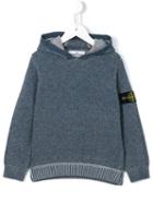 Stone Island Kids Knitted Hoodie, Boy's, Size: 8 Yrs, Blue